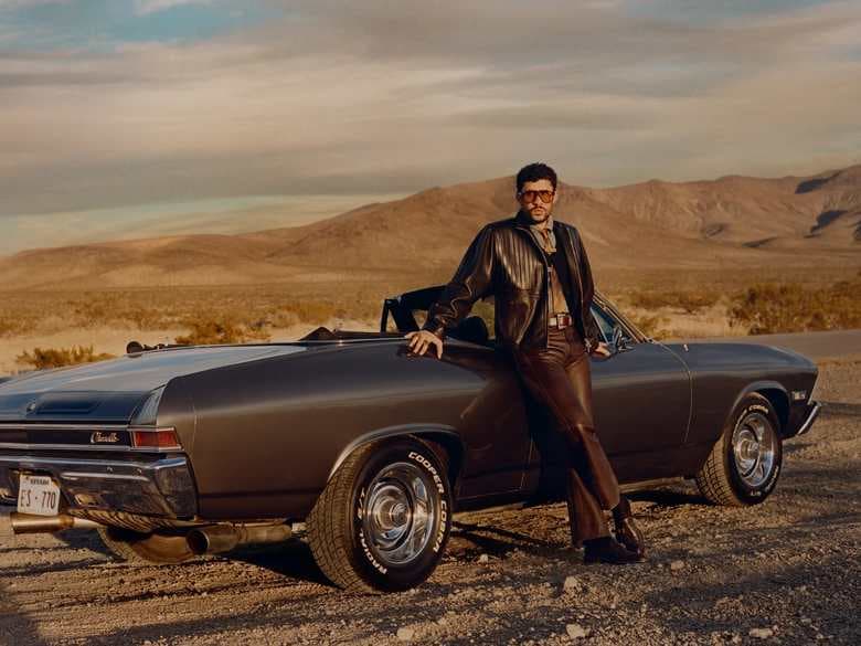 Convertible parked in desert light, styled by Colin Phelan