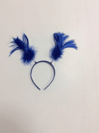 Blue Headband with Blue Fake Hair at ends, FNP0604, from Athletic Room