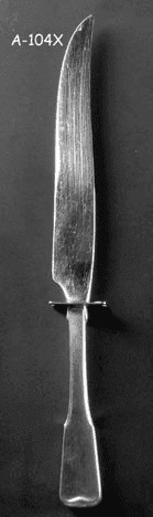 Knife, Carving, Stainless Steel, Colonial, Fiddle Back, A-104X, from Omega Cinema Props