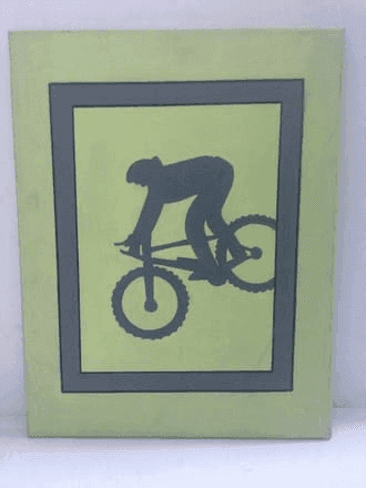 Painting, Mountain Biker, 14x18, DRS0069, from Athletic Room