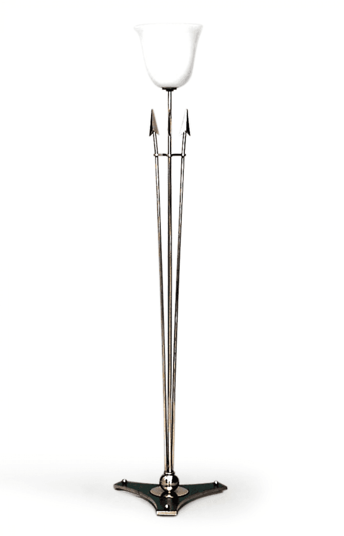 French Art Deco Brass and Turquoise Floor Lamp, NS-0002, from Northstar Event Rentals