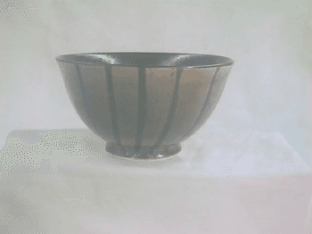 Bowl-rice Bowl, Grey W/ Black Stripes 6", HANDPROP, Black, Gray, Asian Dinnerware Item, KITCHDINE, No Visible Wear And Tear, 6", Stoneware, 31037364, from Universal Studios Prop House
